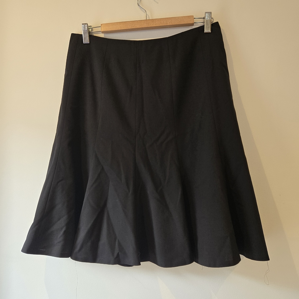 Akris Punto Black A-Line Skirt
